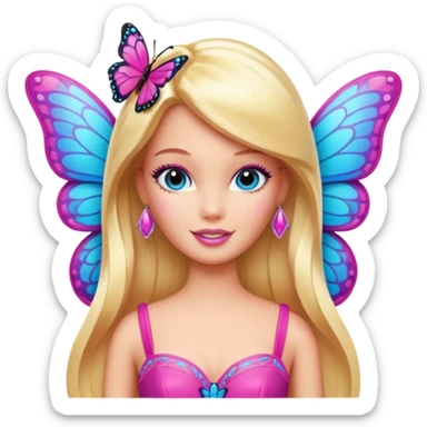 lav en barbie mariposa fe sticker