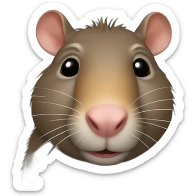 Un rat qui chevauche un capibara sticker