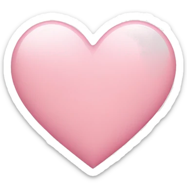 light pink heart sticker