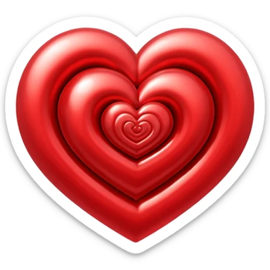 spiral twirl heart sticker