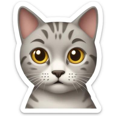 A cat with a cocky attitude. sticker