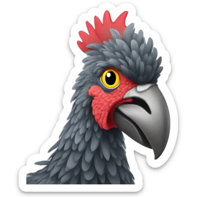 Galo com espeto sticker