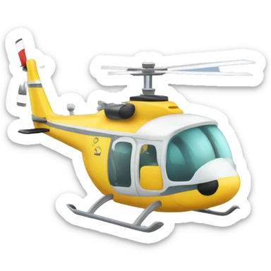 helicopter carrying a polar by a sling below it sticker