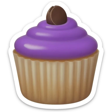 cupcake with purple icing sticker