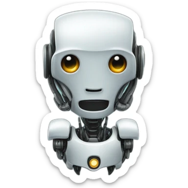 tete de robot qui lève le doigt sticker
