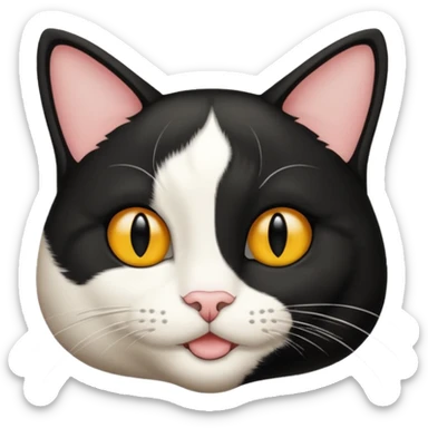 tuxedo cat smirk sticker