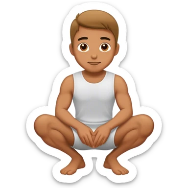 Man on one knee sticker