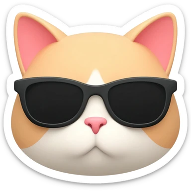 Cat wearing sunglasses sticker