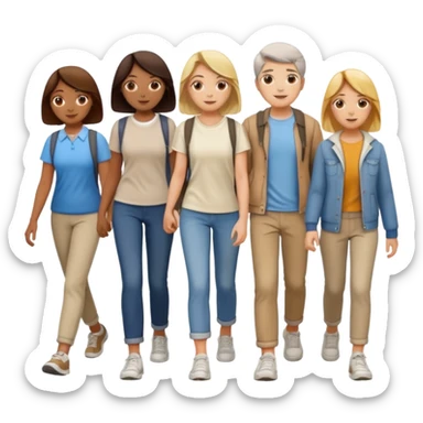 a Footpath on a park and people are walking  sticker