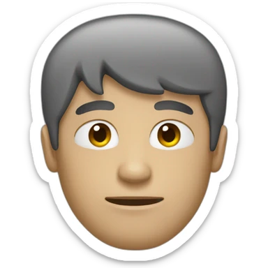 A man without face sticker