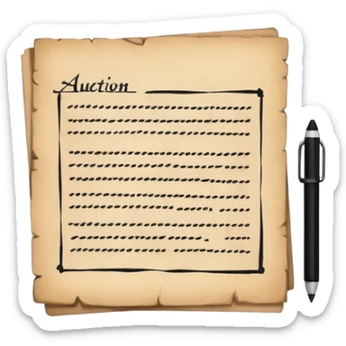 Auction Wil note sticker