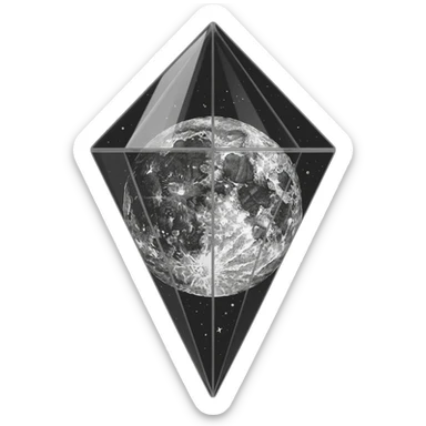 emoji of the dark side of the moon (pink floyd) prism moni colour sticker