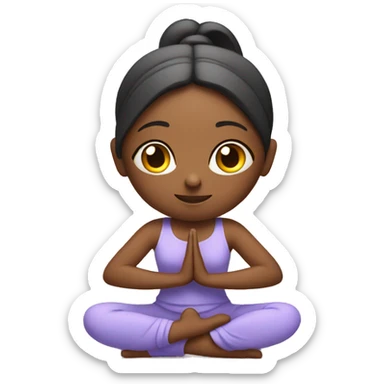 Girl in a yoga position  sticker