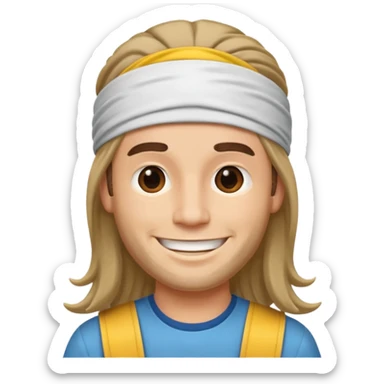 Hippie man smiling sticker