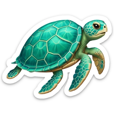 Une tortue voilée sticker