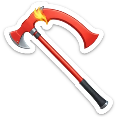 A Axe – bright red fire axe sticker