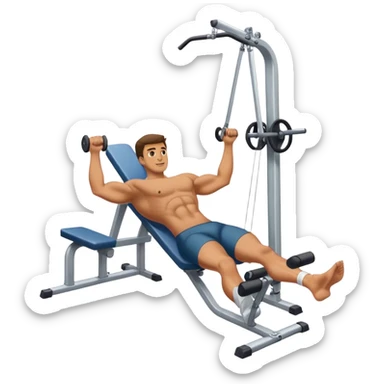Man Doing Machine Leg Extension sticker
