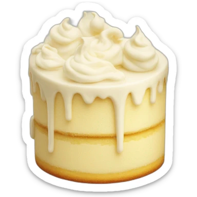 Vanilla cake smiling sticker