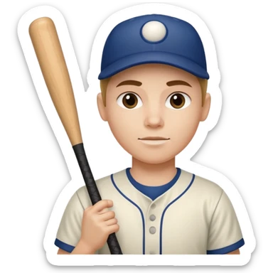 Baseball bat carrying baseball bat sticker