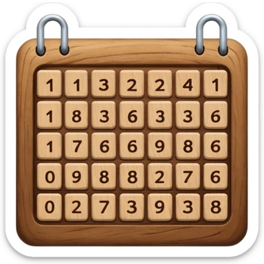 calendar wood sticker