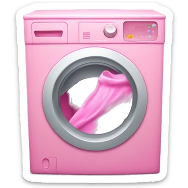 Pink laundry detergent sticker
