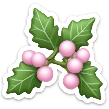light pink mistletoe sticker