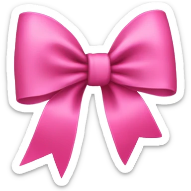 Pink bow sticker