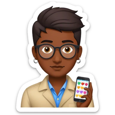 Gay Indian graphic designer sticker