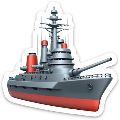Very realistic warship  sticker