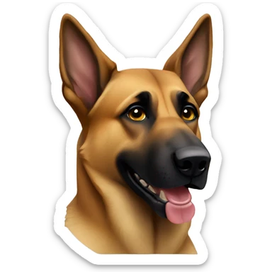 malinois german shepherd dog sticker