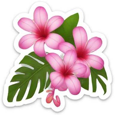 tropic flowers sticker