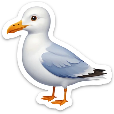 мне нужен Эмодзи с чайкой цвета оранжевый синий жёлтый и надписью MACT sticker