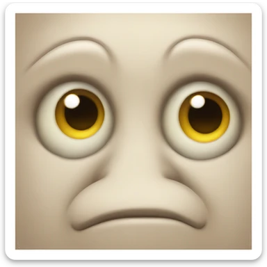 blob-face with eye bags sticker