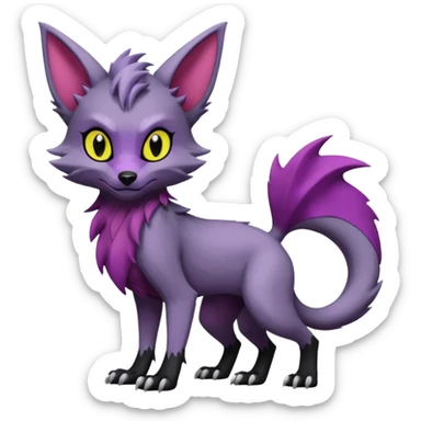 Cynder-Sergal-Lykoi-Pokémon-Fakémon-creature-hybrid sticker
