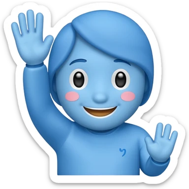 Un huggy wuggy saludando sticker