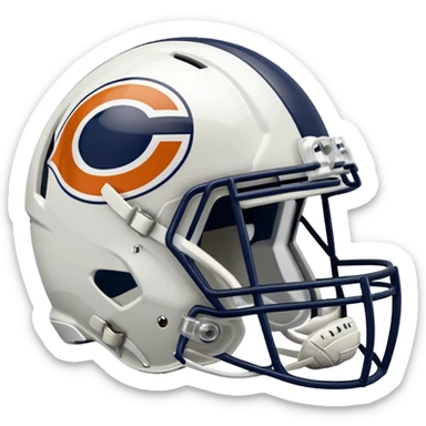 Washington commanders, football helmet facing Chicago Bears football helmet sticker