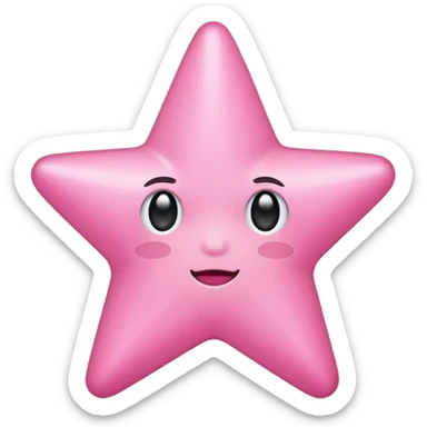 Pink star sticker