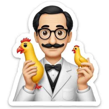 groucho with rubber chicken sticker