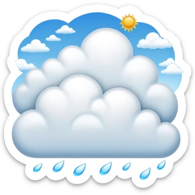 sunny day with a few clouds sticker