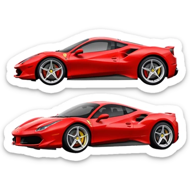 Ferrari 488 GTB - Ferrari (Model Year: 2020) (Iconic colour: Red) sticker