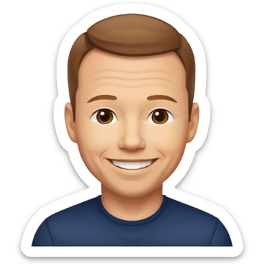 Donnie Wahlberg with light brown hair sticker