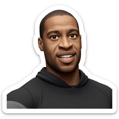 smiling boy against brick wall sticker