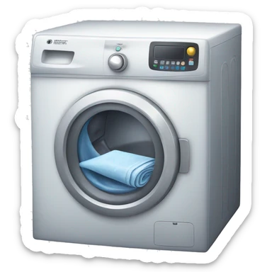 Washing machine holding a knife sticker