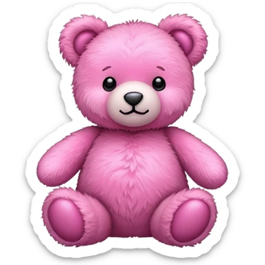 Pink teddy bear toy sticker