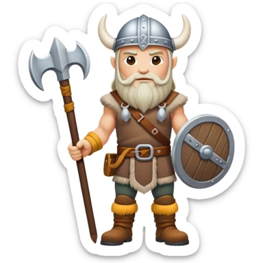 white skin road builder full body as a viking sticker