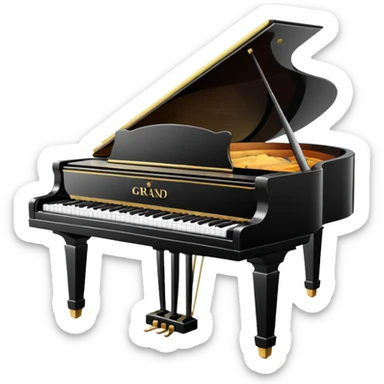 piano with white color  sticker