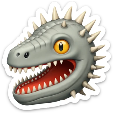 Sand worm from dune make the mouth a hole with long spiky teeth sticker