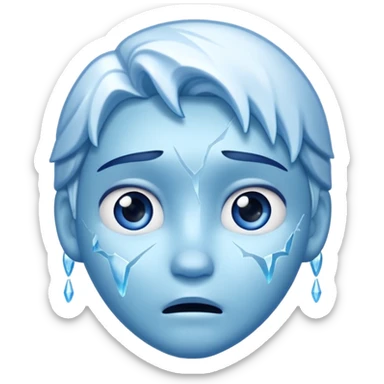 Frozen icy distraught iOs emoji sticker