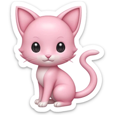 Kawaii adorable cute chibi Mew-Pokémon (full body) sticker