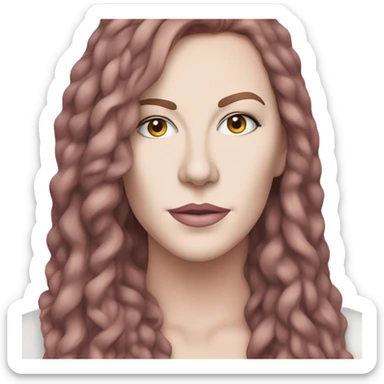 Chappell Roan, is an American singer and songwriter from Missouri. Working with collaborator Dan Nigro, the majority of her music is inspired by 1980s synth-pop red hair long sticker